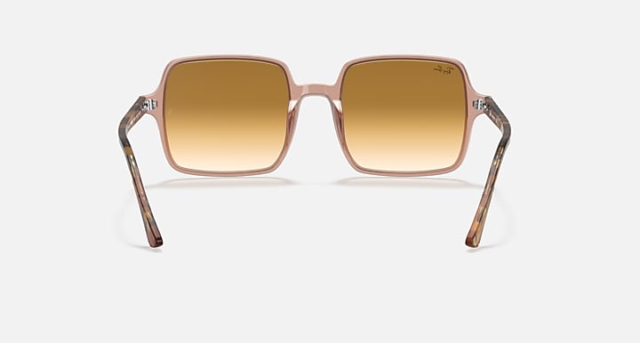 Ray-Ban SQUARE II Transparent Brown with Light Brown Gradient Gradient lenses - Back
