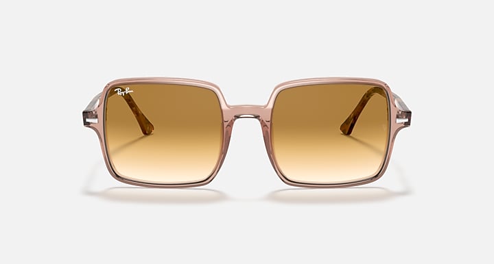 Ray-Ban SQUARE II Transparent Brown with Light Brown Gradient Gradient lenses - Front