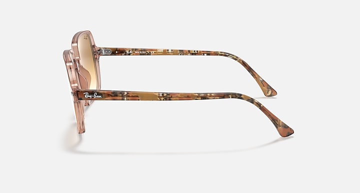 Ray-Ban SQUARE II Transparent Brown with Light Brown Gradient Gradient lenses - Lateral