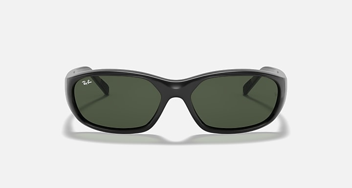 Ray-Ban DADDY-O Black with G-15 Green Solid Color lenses - Front
