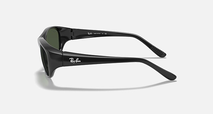 Ray-Ban DADDY-O Black with G-15 Green Solid Color lenses - Lateral