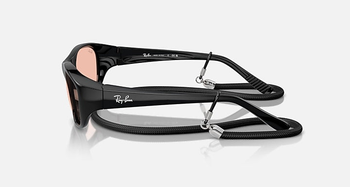 Ray-Ban DADDY-O SUMMER CELEBRATION LIMITED Black with Dark Pink Solid Color lenses - Lateral