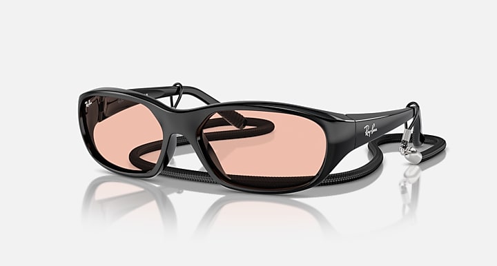 Ray-Ban DADDY-O SUMMER CELEBRATION LIMITED Black with Dark Pink Solid Color lenses - Quarter
