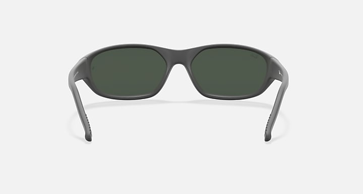 Ray-Ban DADDY-O Rubber Black; Black with Green Solid Color lenses - Back