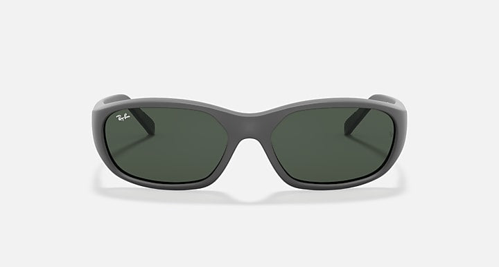 Ray-Ban DADDY-O Rubber Black; Black with Green Solid Color lenses - Front