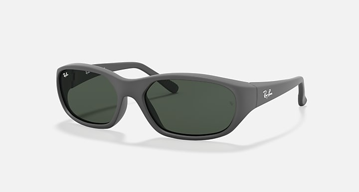 Ray-Ban DADDY-O Rubber Black; Black with Green Solid Color lenses - Quarter