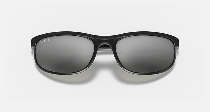 Ray-Ban PREDATOR 2 Black with Grey Polarized Gradient - Mirror lenses - Closed Front