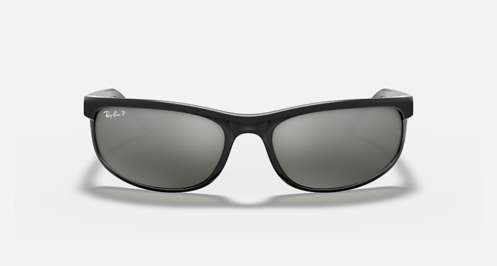 Ray-Ban PREDATOR 2 Black with Grey Polarized Gradient - Mirror lenses - Front