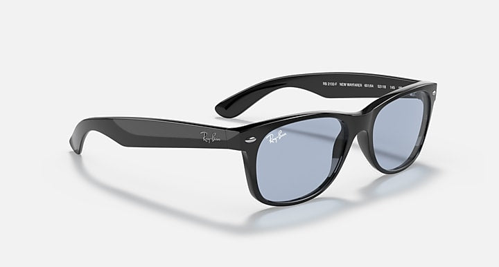 Ray-Ban NEW WAYFARER CLASSIC Black with Blue/Grey Classic Solid Color lenses - Alternative