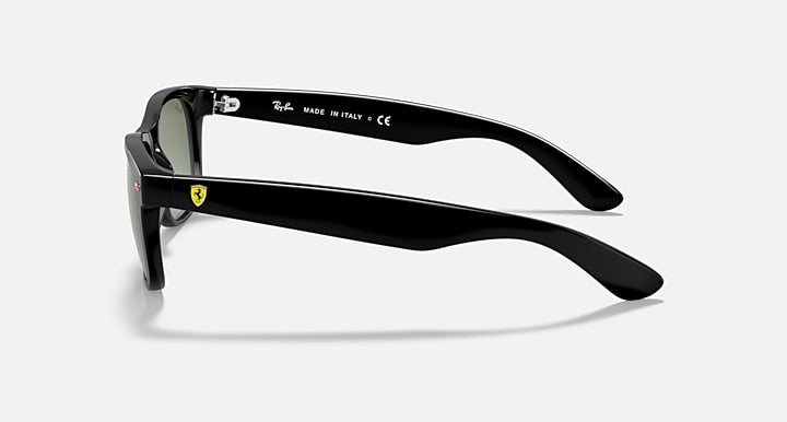 Ray-Ban RB2132M SCUDERIA FERRARI COLLECTION Black with G-15 Green Solid Color lenses - Lateral