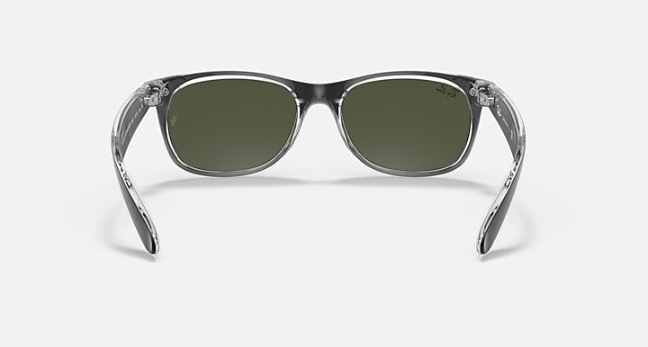 Ray-Ban NEW WAYFARER COLOR MIX Black On Transparent with G-15 Green Solid Color lenses - Back