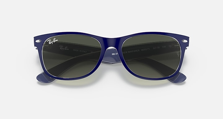 Ray-Ban NEW WAYFARER COLOR MIX Blue with Grey Gradient lenses - Closed Front