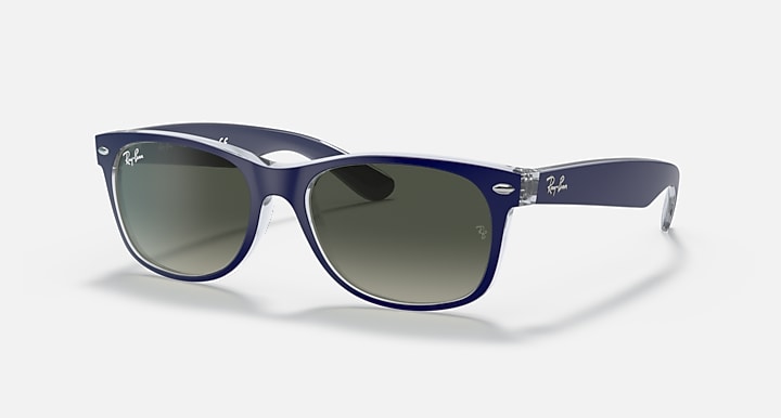 Ray-Ban NEW WAYFARER COLOR MIX Blue with Grey Gradient lenses - Quarter