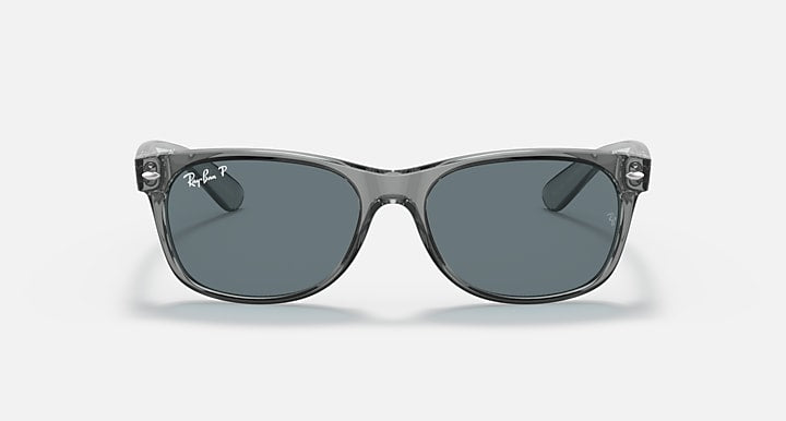 Ray-Ban NEW WAYFARER CLASSIC Transparent Grey; Grey with Dark Blue Polarized Solid Color lenses - Front