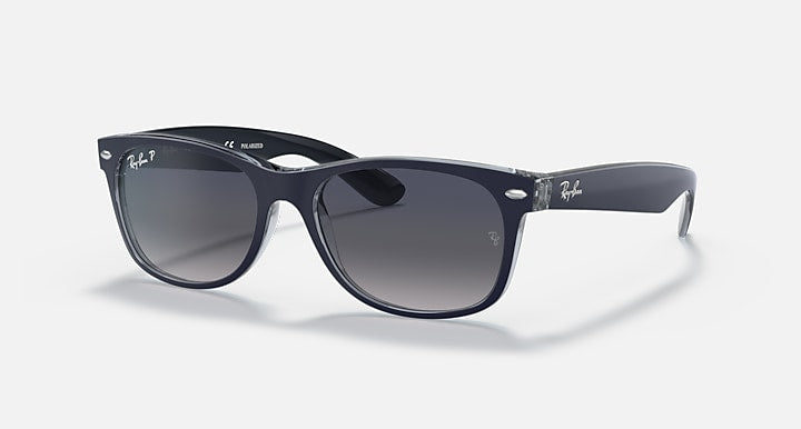 Ray-Ban NEW WAYFARER CLASSIC Blue with Blue Gradient Polarized Gradient lenses - Quarter