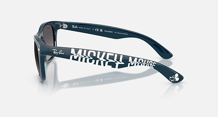 Ray-Ban NEW WAYFARER DISNEY MICKEY & MINNIE MOUSE LIQUID Blue Navy with Grey Gradient Polarized Gradient lenses - Lateral