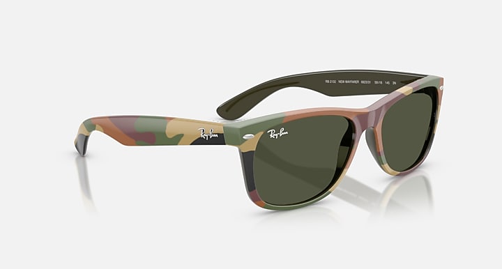 Ray-Ban NEW WAYFARER CLASSIC Green & Green Camuflage with Green Solid Color lenses - Alternative