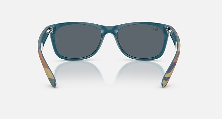 Ray-Ban NEW WAYFARER CLASSIC Blue & Blue Camuflage with Blue Solid Color lenses - Back
