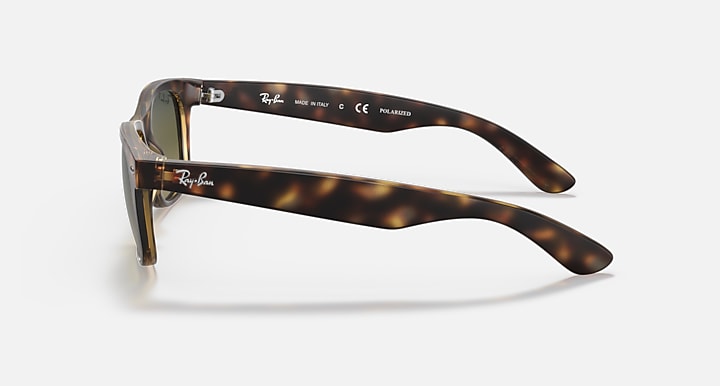 Ray-Ban NEW WAYFARER CLASSIC Havana with Green Gradient Blue Polarized Gradient lenses - Lateral