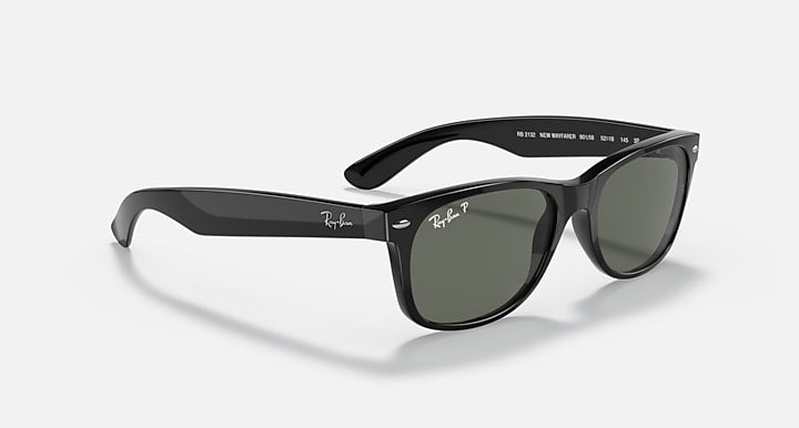 Ray-Ban NEW WAYFARER CLASSIC Black with Green Polarized Solid Color lenses - Alternative