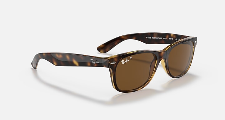 Ray-Ban NEW WAYFARER CLASSIC Tortoise with Brown Polarized Solid Color lenses - Alternative