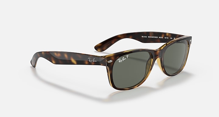 Ray-Ban NEW WAYFARER CLASSIC Tortoise with G-15 Green Polarized Solid Color lenses - Alternative