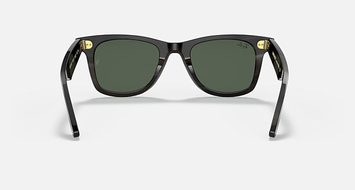 Ray-Ban ORIGINAL WAYFARER HORN Dark Brown with G-15 Green Solid Color lenses - Back