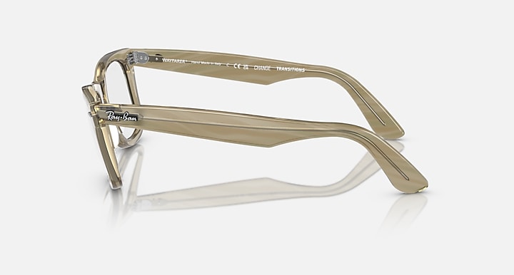 Ray-Ban ORIGINAL WAYFARER CHANGE TRANSITIONS® Photo Striped Grey with Clear/Blue Transitions® lenses - Lateral