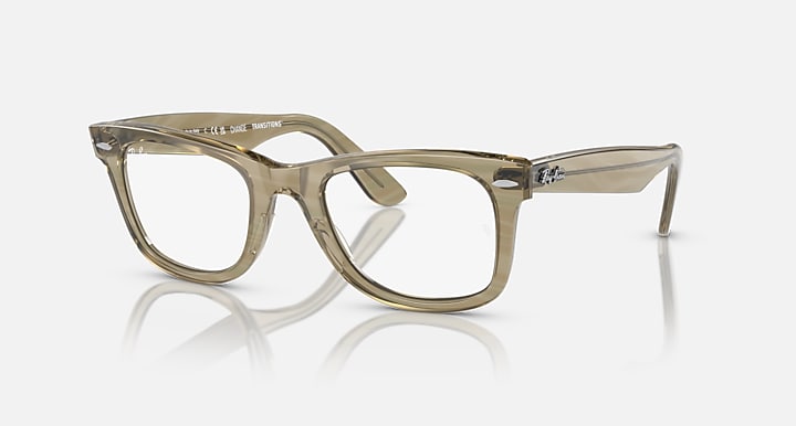 Ray-Ban ORIGINAL WAYFARER CHANGE TRANSITIONS® Photo Striped Grey with Clear/Blue Transitions® lenses - Quarter