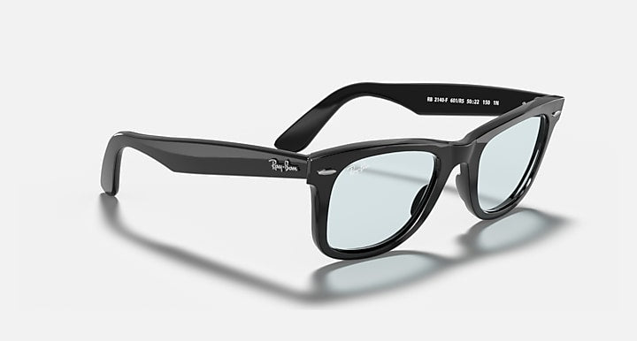 Ray-Ban ORIGINAL WAYFARER CLASSIC Black; Shiny Black with Light Grey Solid Color lenses - Alternative