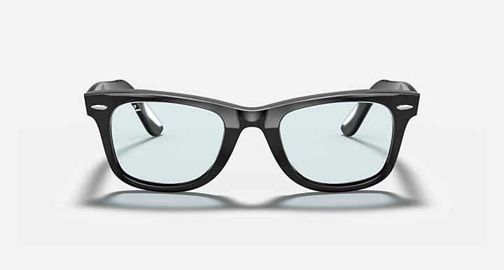 Ray-Ban ORIGINAL WAYFARER CLASSIC Black; Shiny Black with Light Grey Solid Color lenses - Front