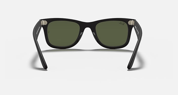 Ray-Ban ORIGINAL WAYFARER CLASSIC Black with G-15 Green Solid Color lenses - Back