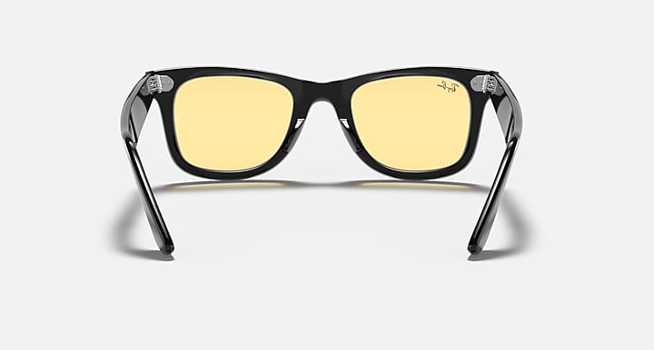 Ray-Ban ORIGINAL WAYFARER CLASSIC Black with Yellow Classic Solid Color lenses - Back