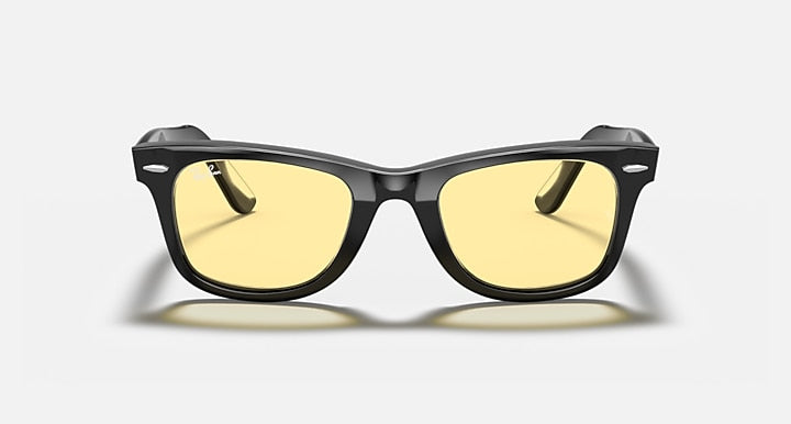 Ray-Ban ORIGINAL WAYFARER CLASSIC Black with Yellow Classic Solid Color lenses - Front