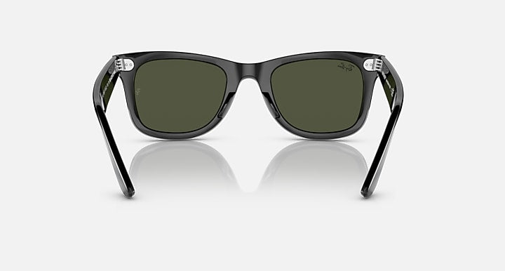 Ray-Ban ORIGINAL WAYFARER BIO-BASED Black with Green Solid Color lenses - Back
