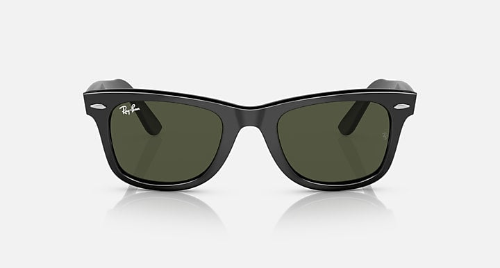 Ray-Ban ORIGINAL WAYFARER BIO-BASED Black with Green Solid Color lenses - Front