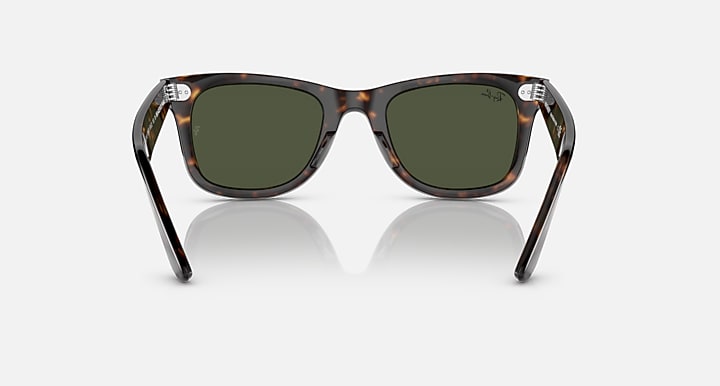 Ray-Ban ORIGINAL WAYFARER BIO-BASED Havana with Green Solid Color lenses - Back
