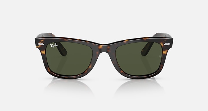 Ray-Ban ORIGINAL WAYFARER BIO-BASED Havana with Green Solid Color lenses - Front