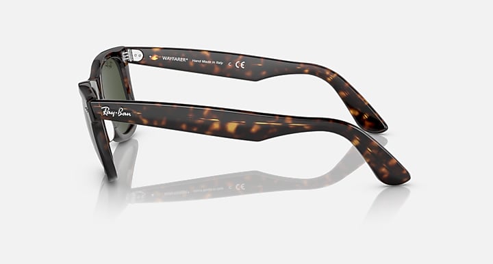 Ray-Ban ORIGINAL WAYFARER BIO-BASED Havana with Green Solid Color lenses - Lateral