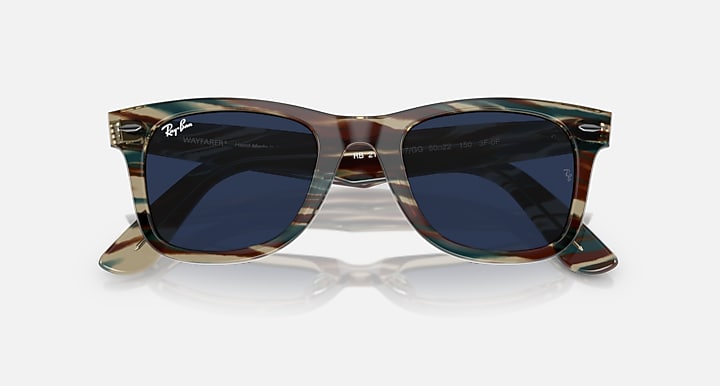 Ray-Ban ORIGINAL WAYFARER CHANGE TRANSITIONS® Photo Striped Grey with Clear/Blue Transitions® lenses - Alternative