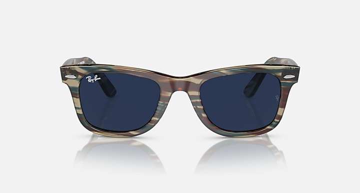 Ray-Ban ORIGINAL WAYFARER CHANGE TRANSITIONS® Photo Striped Grey with Clear/Blue Transitions® lenses - Alternative