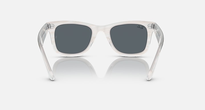 Ray-Ban ORIGINAL WAYFARER CHANGE Photo Striped Light Blue with Blue Solid Color lenses - Back
