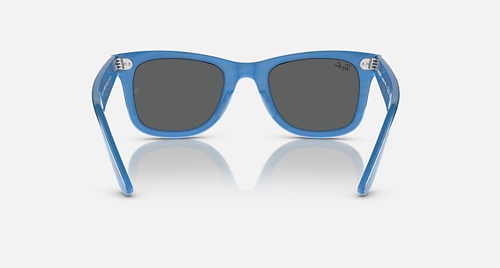 Ray-Ban ORIGINAL WAYFARER CHANGE Photo Striped Blue with Dark Grey Solid Color lenses - Back