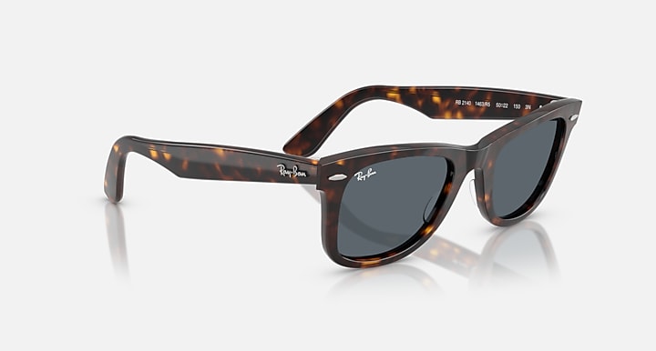 Ray-Ban ORIGINAL WAYFARER CLASSIC Havana with Blue Solid Color lenses - Alternative