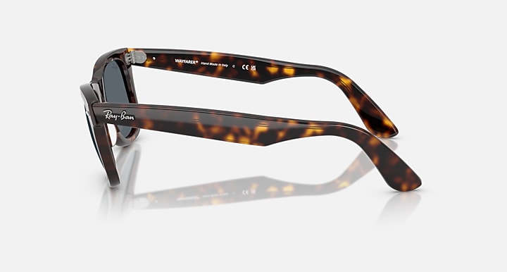 Ray-Ban ORIGINAL WAYFARER CLASSIC Havana with Blue Solid Color lenses - Lateral
