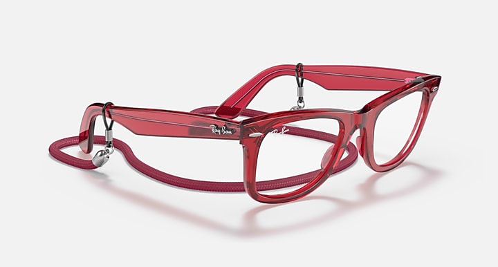 Ray-Ban ORIGINAL WAYFARER COLORBLOCK TRANSITIONS® Transparent Red with Clear/White Transitions® lenses - Alternative
