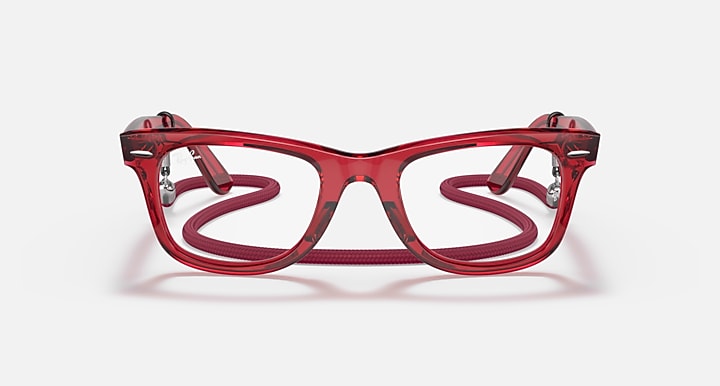 Ray-Ban ORIGINAL WAYFARER COLORBLOCK TRANSITIONS® Transparent Red with Clear/White Transitions® lenses - Front