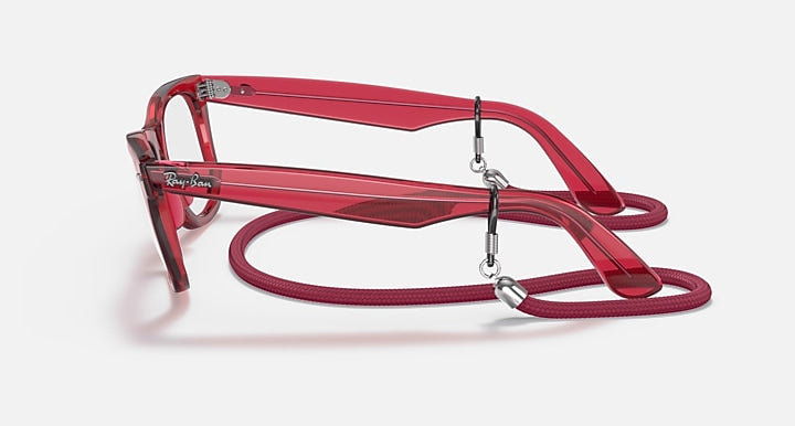 Ray-Ban ORIGINAL WAYFARER COLORBLOCK TRANSITIONS® Transparent Red with Clear/White Transitions® lenses - Lateral