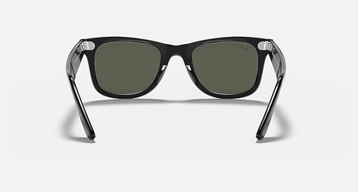 Ray-Ban ORIGINAL WAYFARER CLASSIC Black with Green Polarized Solid Color lenses - Back