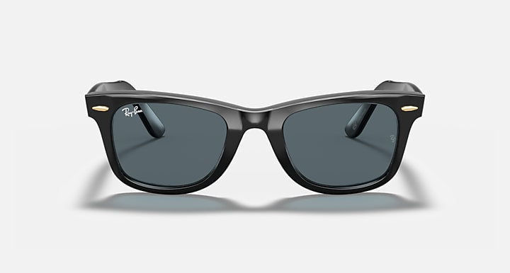 Ray-Ban ORIGINAL WAYFARER @COLLECTION Black with Blue/Grey Classic Solid Color lenses - Front